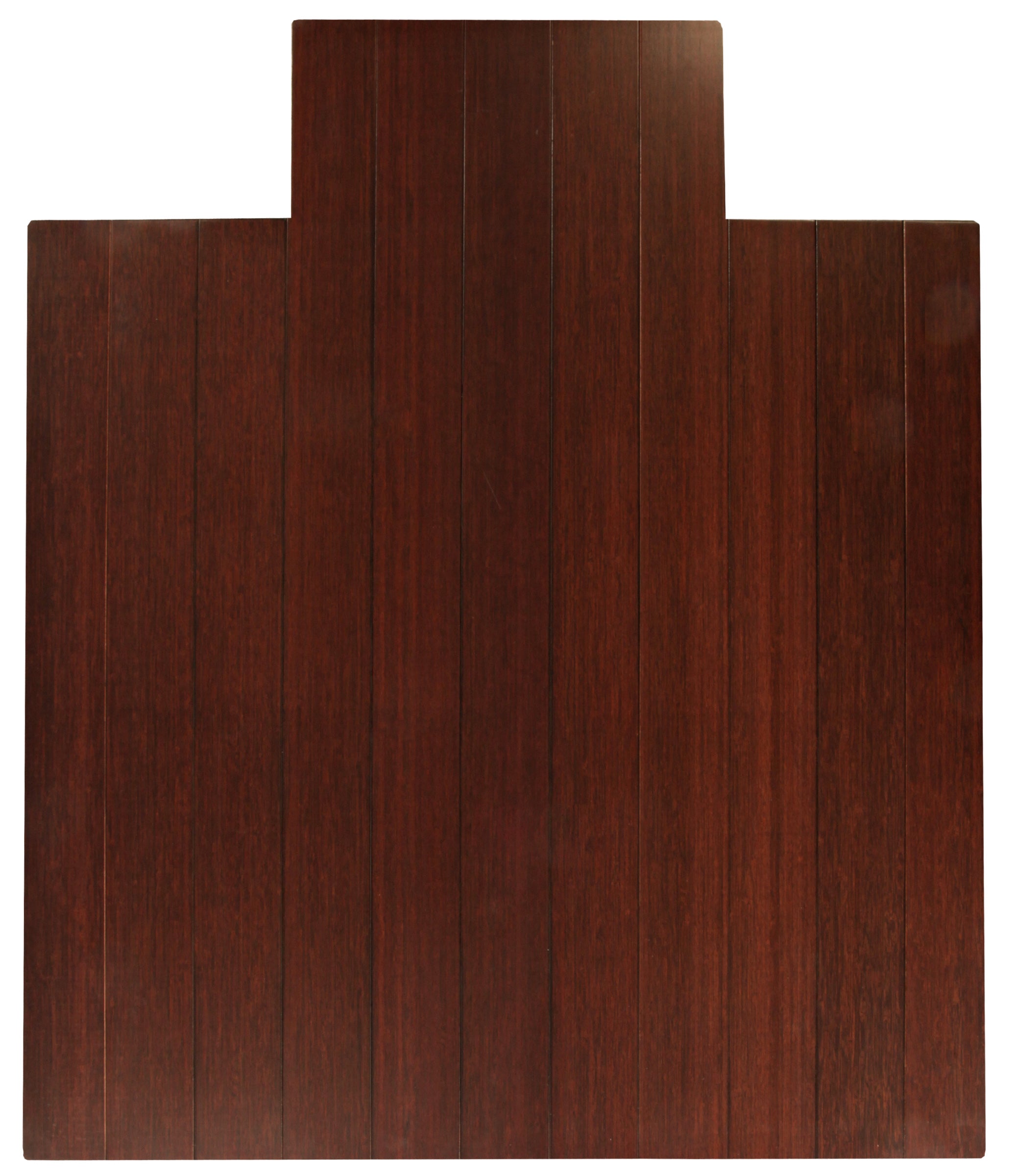 Dark Cherry Chair Mat Deluxe Bamboo with lip