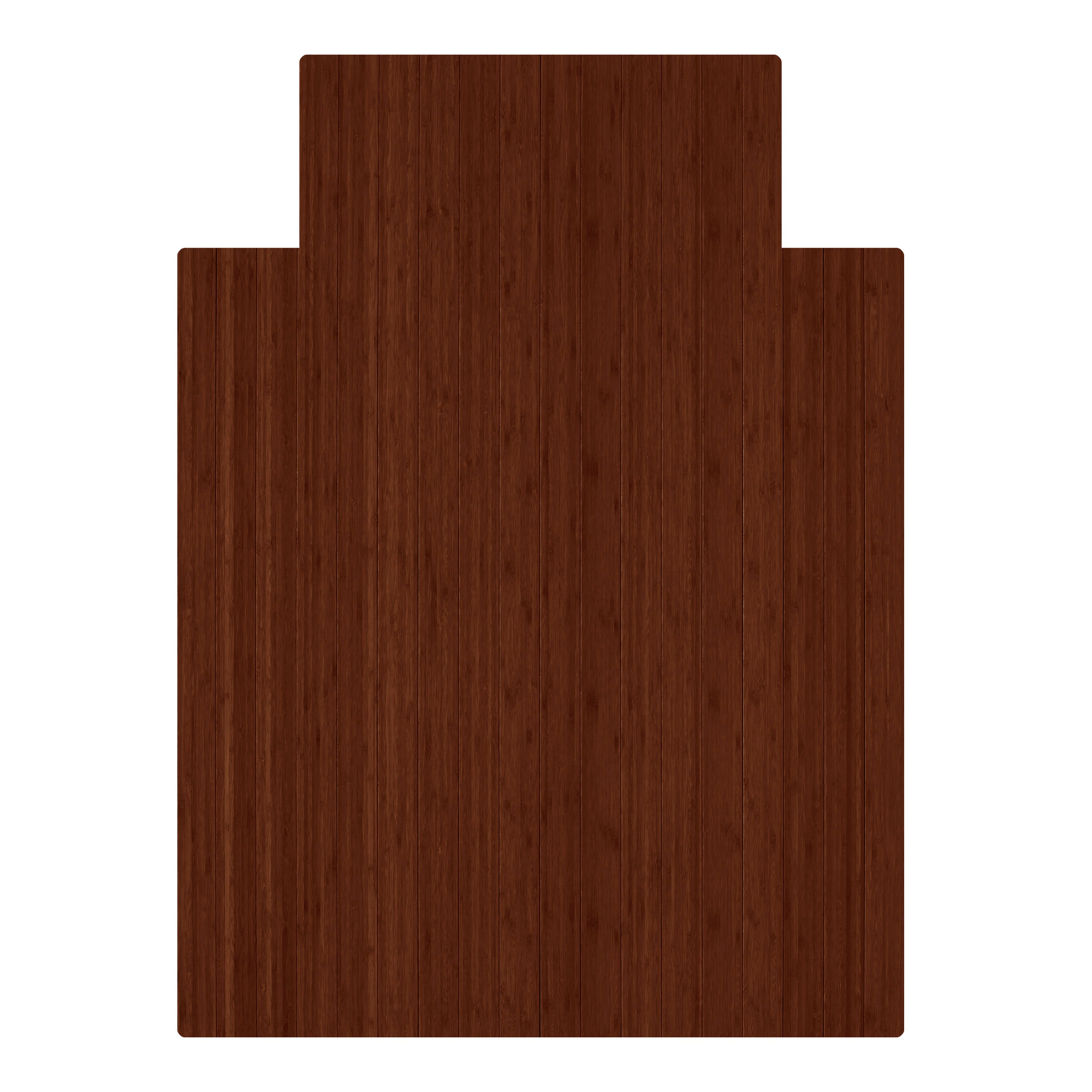 Walnut Chair Mat Standard Bamboo with lip