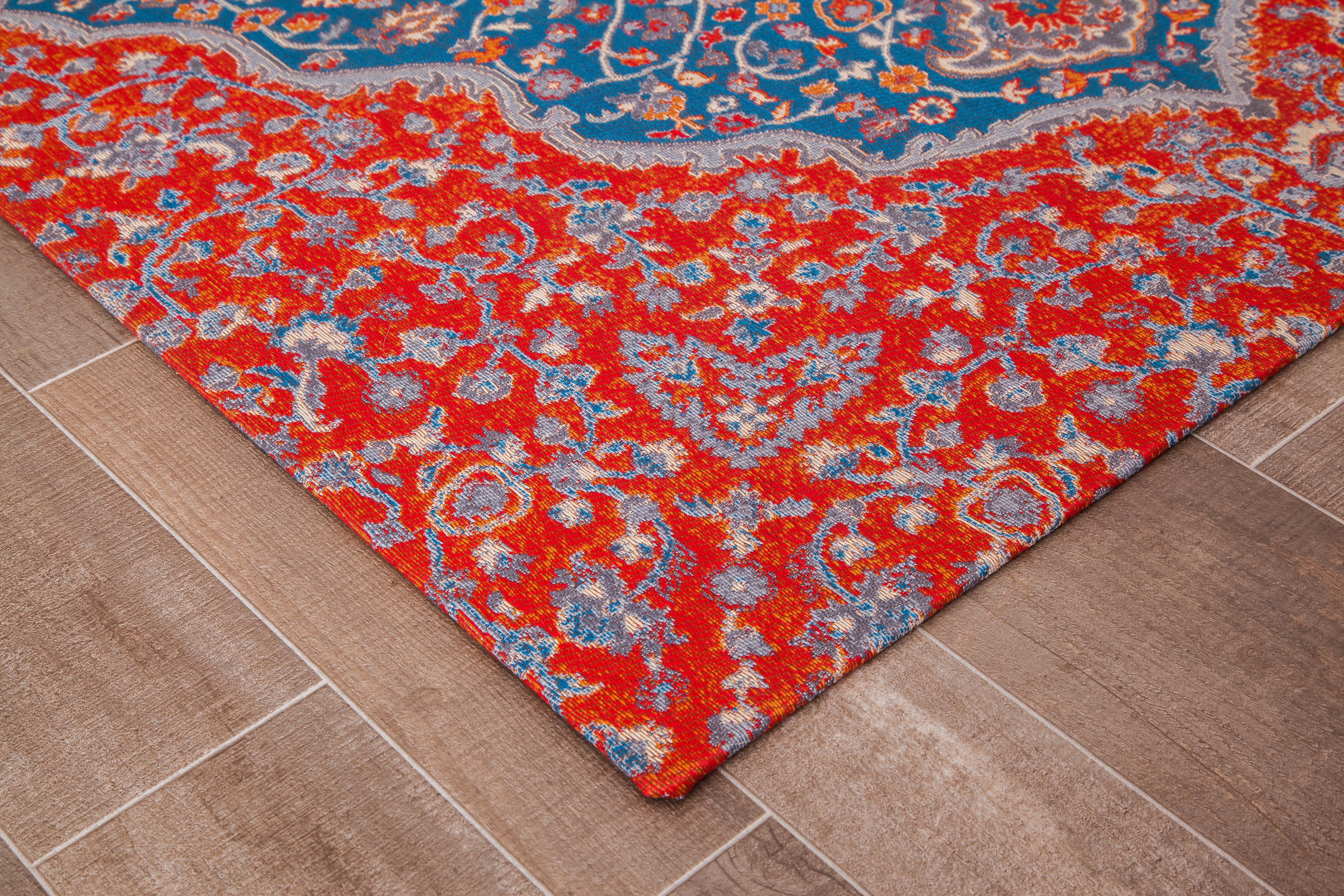 Meknes 1/2 Chair Mat Red & Blue