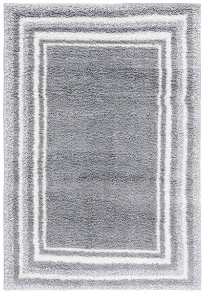 Border & Stripe Shag BSP251G Grey / Ivory