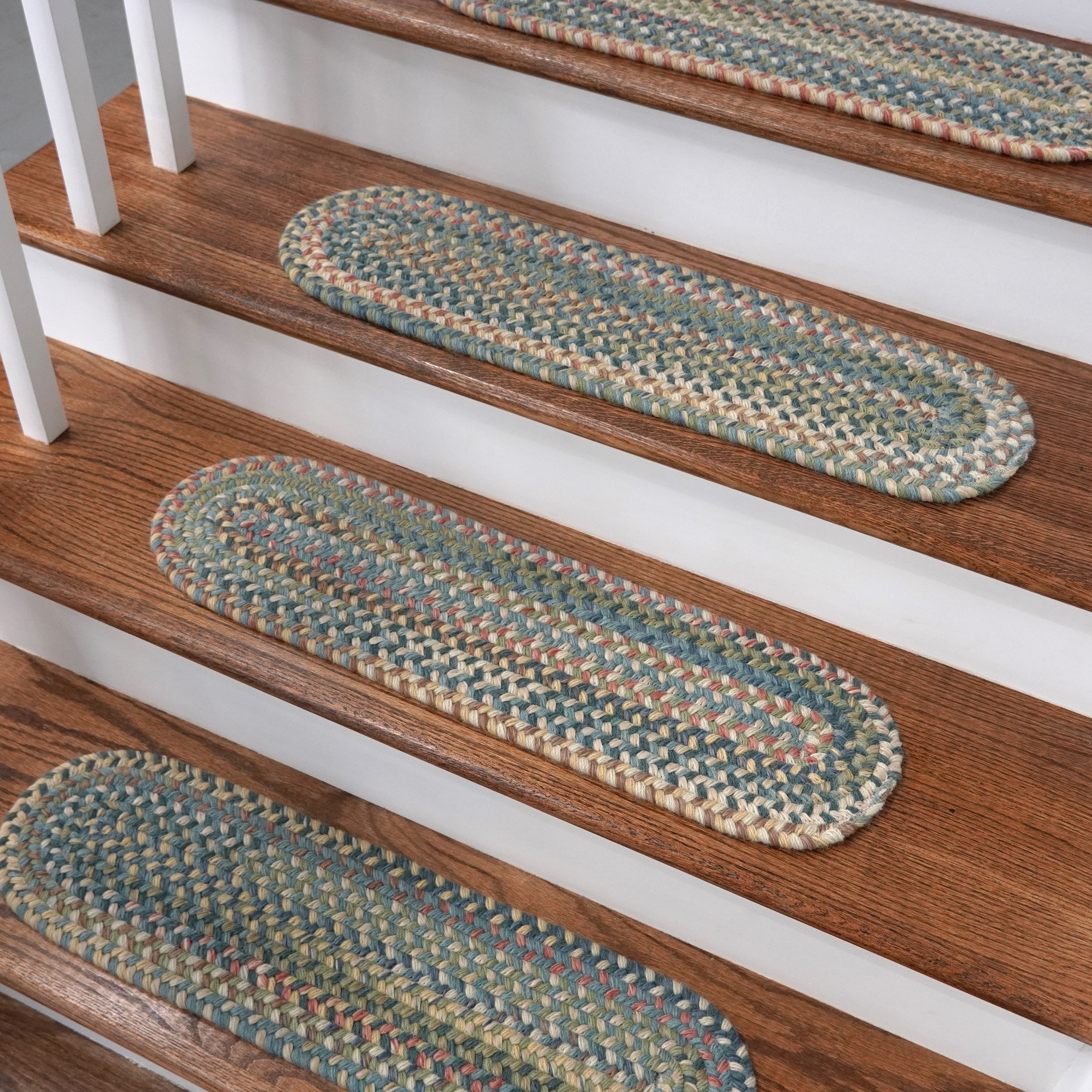 New England Braid Stair Treads Seafoam NE04