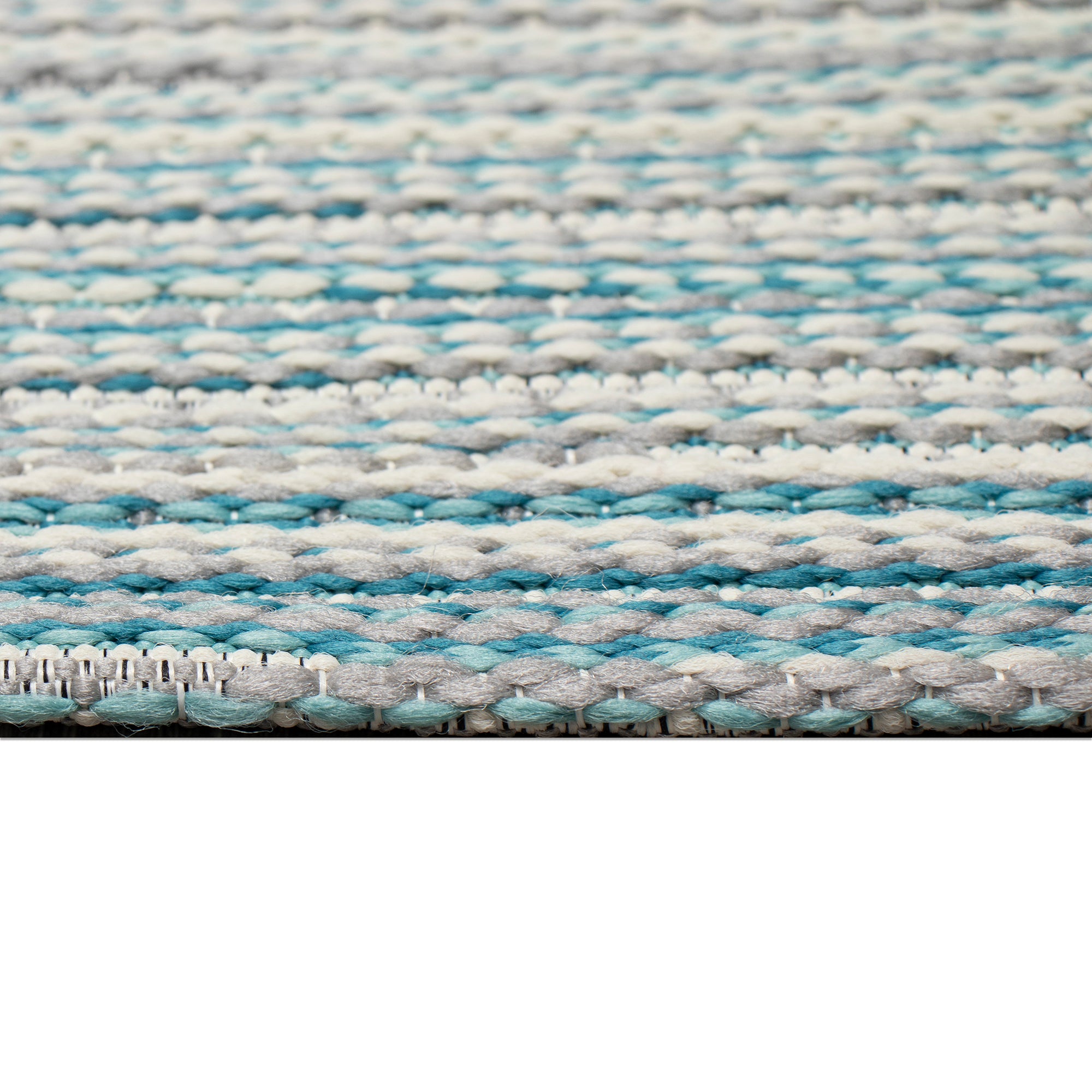 Miranda Tweed Stripe Aqua