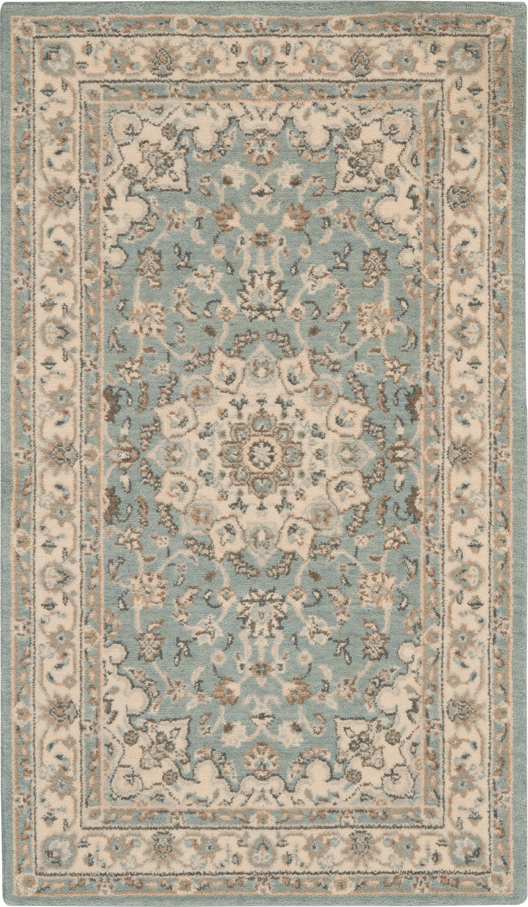 Living Treasures LI15 Aqua/Ivory