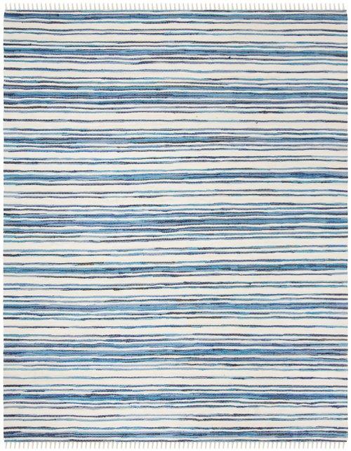 Rag Rug RAR126B IVORY / BLUE