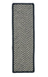 Outdoor Houndstooth Tweed Navy Stair Tread (set 13