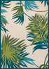 COVINGTON JUNGLE LEAVES IVORY/FOREST GREEN