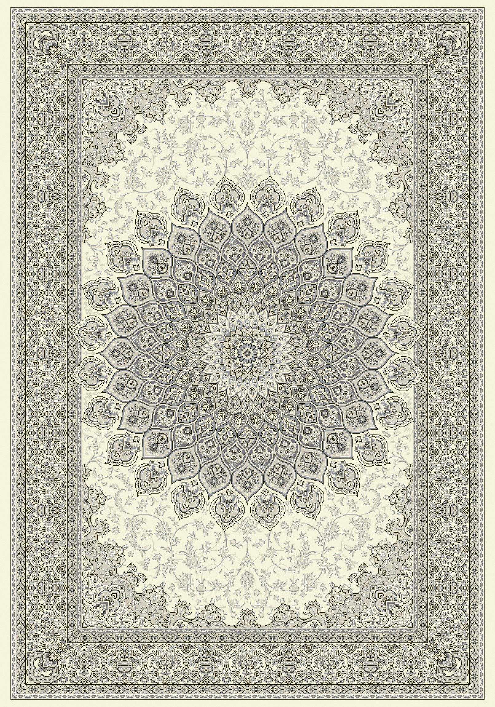 ANCIENT GARDEN 57090 CREAM/GREY