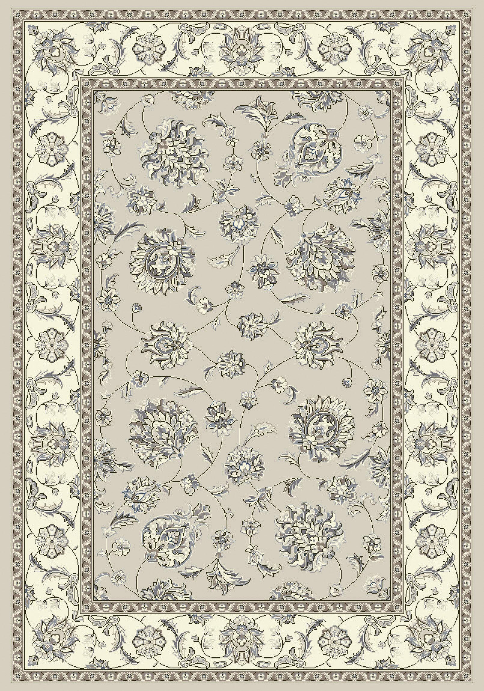 ANCIENT GARDEN 57365 SOFT GREY/CREAM