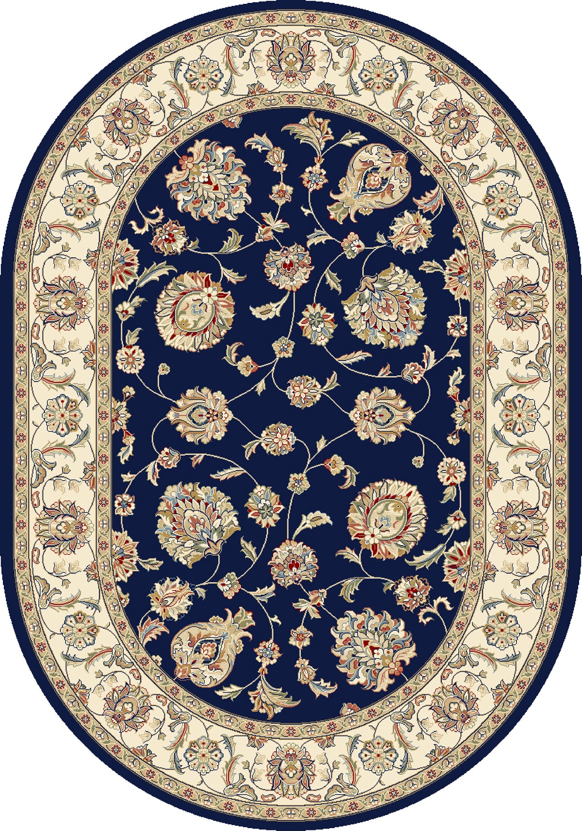 ANCIENT GARDEN 57365 BLUE/IVORY