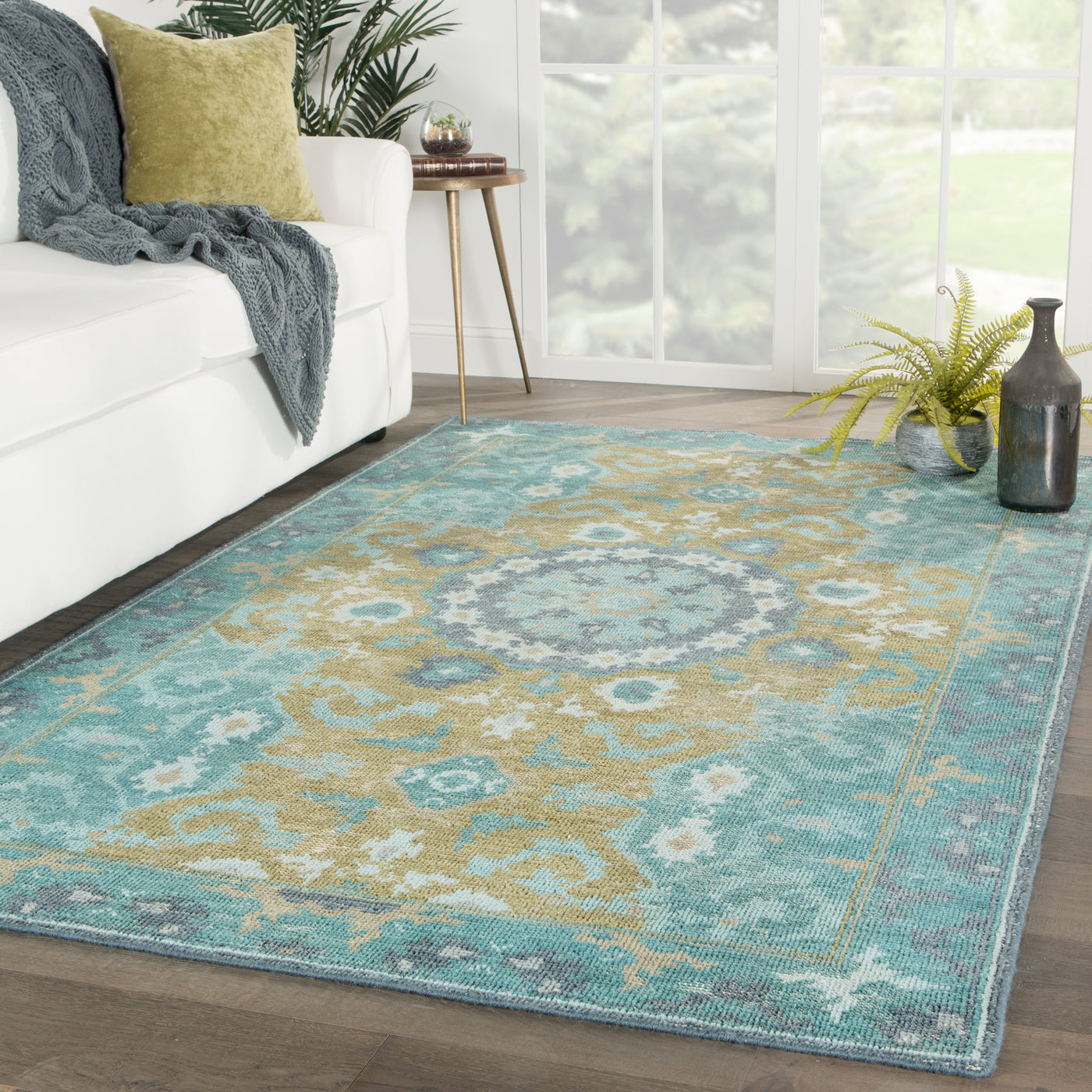 Castello Olive Green Rug