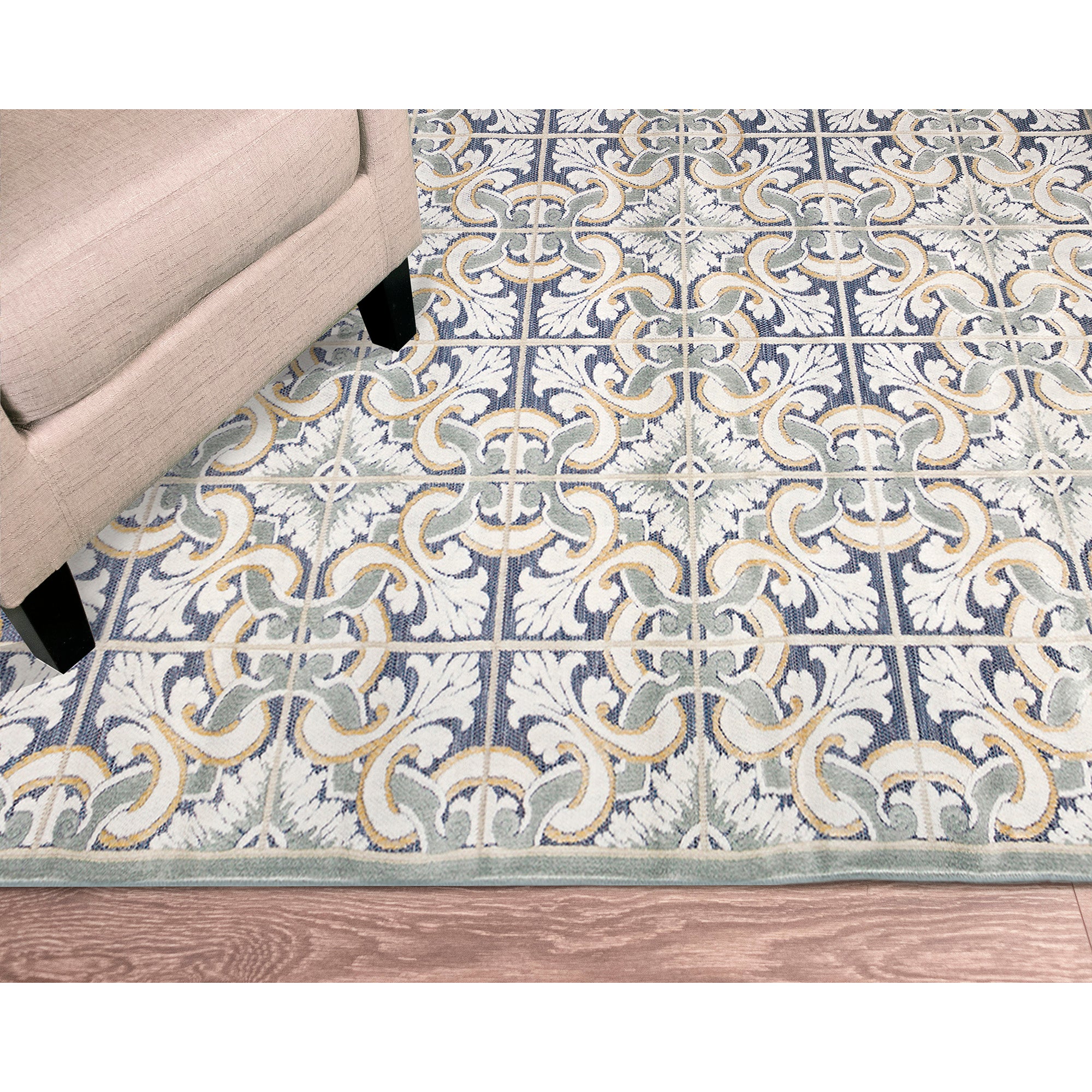 Canyon Floral Tile Navy