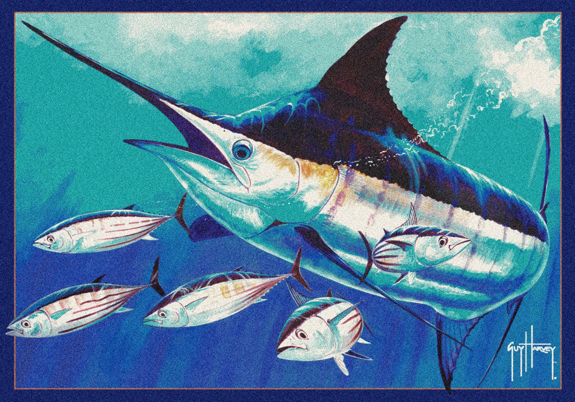 Guy Harvey Skippin School Blue